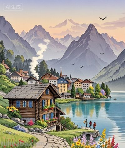 跟着插画去旅行—阿尔卑斯山的雄鹰 - 今日头条 跟着插画去旅行—阿尔卑斯山的雄鹰 - 图画吧TUHUABA