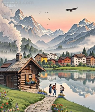 跟着插画去旅行—阿尔卑斯山的雄鹰 - 今日头条 跟着插画去旅行—阿尔卑斯山的雄鹰 - 图画吧TUHUABA