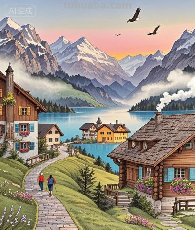 跟着插画去旅行—阿尔卑斯山的雄鹰 - 今日头条 跟着插画去旅行—阿尔卑斯山的雄鹰 - 图画吧TUHUABA