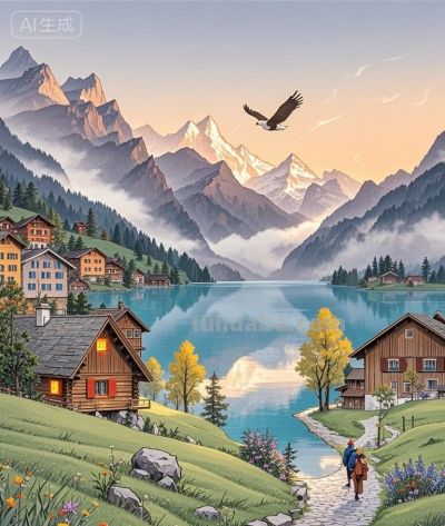 跟着插画去旅行—阿尔卑斯山的雄鹰 - 今日头条 跟着插画去旅行—阿尔卑斯山的雄鹰 - 图画吧TUHUABA