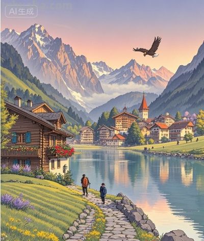 跟着插画去旅行—阿尔卑斯山的雄鹰 - 今日头条 跟着插画去旅行—阿尔卑斯山的雄鹰 - 图画吧TUHUABA