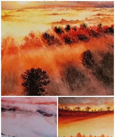 239幅水彩自学记17：新手挑战大空间云雾，第62幅直接封神！ - 今日头条