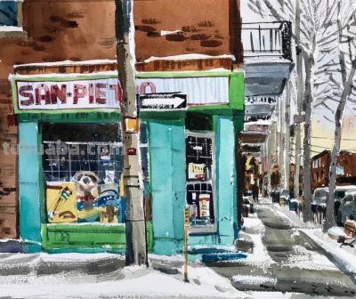 莎莉·布劳科普夫：捕捉城市脉搏的水彩诗人 - 图画吧TUHUABA