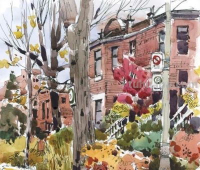 莎莉·布劳科普夫：捕捉城市脉搏的水彩诗人 - 图画吧TUHUABA