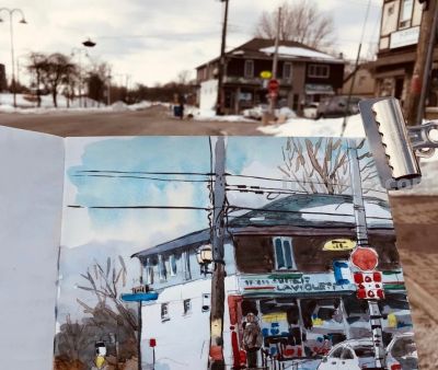 莎莉·布劳科普夫：捕捉城市脉搏的水彩诗人 - 图画吧TUHUABA