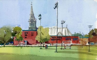 莎莉·布劳科普夫：捕捉城市脉搏的水彩诗人 - 图画吧TUHUABA