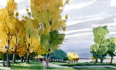 莎莉·布劳科普夫：捕捉城市脉搏的水彩诗人 - 图画吧TUHUABA