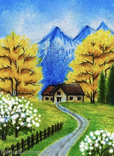 彩铅风景 - 图画吧TUHUABA