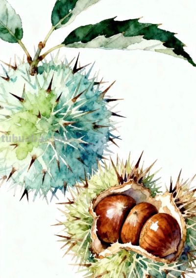 彩铅画|板栗 - 图画吧TUHUABA