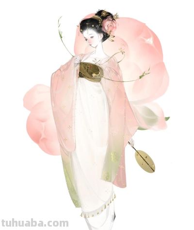 水彩晕染出的唐风仕女，淡雅朦胧，这写意的仙气直接把古画活化了 - 图画吧TUHUABA
