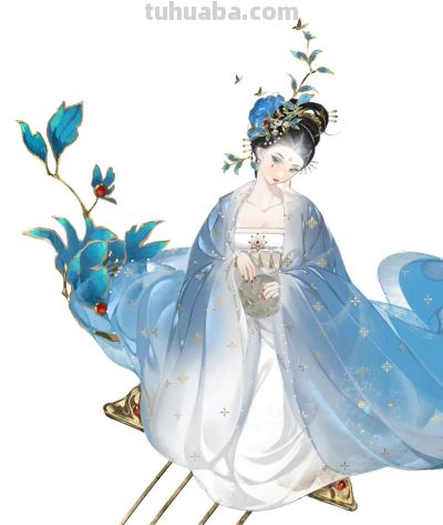 水彩晕染出的唐风仕女，淡雅朦胧，这写意的仙气直接把古画活化了 - 图画吧TUHUABA