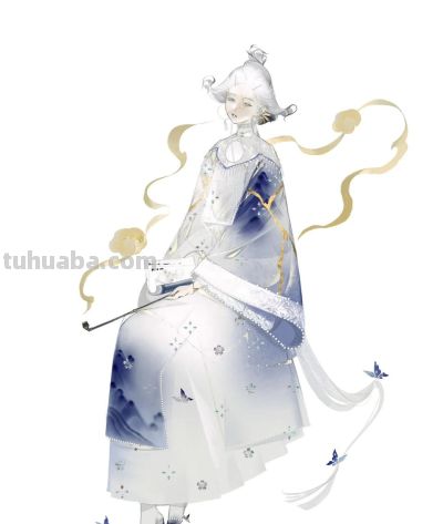 水彩晕染出的唐风仕女，淡雅朦胧，这写意的仙气直接把古画活化了 - 图画吧TUHUABA