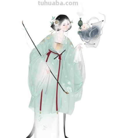 水彩晕染出的唐风仕女，淡雅朦胧，这写意的仙气直接把古画活化了 - 图画吧TUHUABA