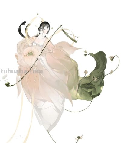 水彩晕染出的唐风仕女，淡雅朦胧，这写意的仙气直接把古画活化了 - 图画吧TUHUABA