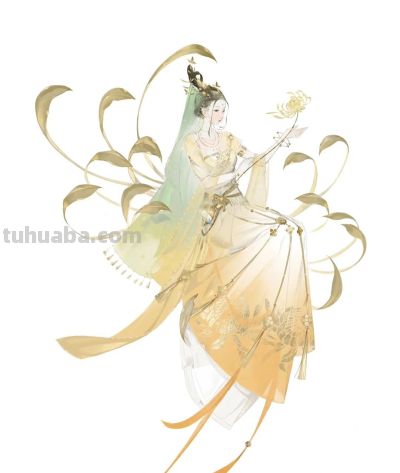 水彩晕染出的唐风仕女，淡雅朦胧，这写意的仙气直接把古画活化了 - 图画吧TUHUABA