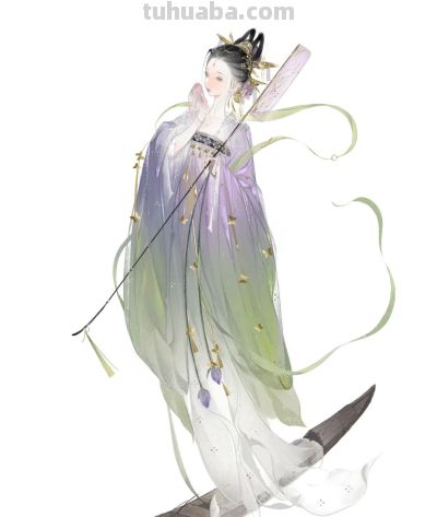 水彩晕染出的唐风仕女，淡雅朦胧，这写意的仙气直接把古画活化了 - 图画吧TUHUABA