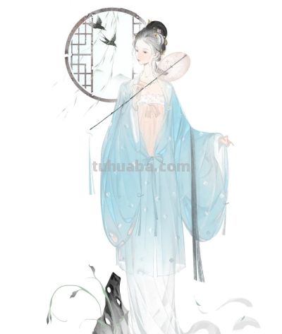 水彩晕染出的唐风仕女，淡雅朦胧，这写意的仙气直接把古画活化了 - 图画吧TUHUABA
