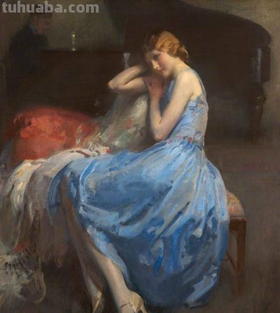 英国画家沃尔特·欧内斯特·韦伯斯特人物油画水彩画欣赏 - 图画吧TUHUABA