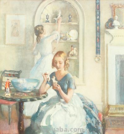 英国画家沃尔特·欧内斯特·韦伯斯特人物油画水彩画欣赏 - 图画吧TUHUABA