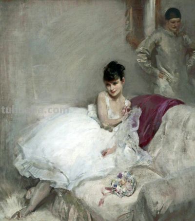 英国画家沃尔特·欧内斯特·韦伯斯特人物油画水彩画欣赏 - 图画吧TUHUABA