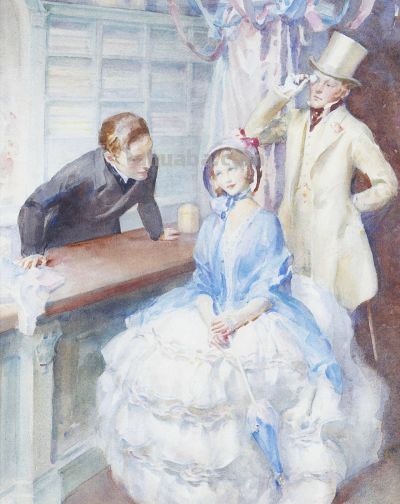 英国画家沃尔特·欧内斯特·韦伯斯特人物油画水彩画欣赏 - 图画吧TUHUABA