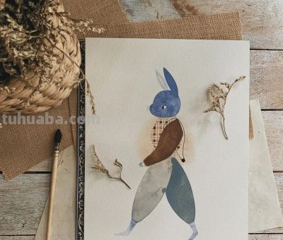 插画丨灵动又十分治愈童趣水彩，小巧可爱的动物插画，超级温馨 - 图画吧TUHUABA