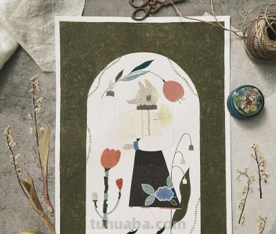 插画丨灵动又十分治愈童趣水彩，小巧可爱的动物插画，超级温馨 - 图画吧TUHUABA