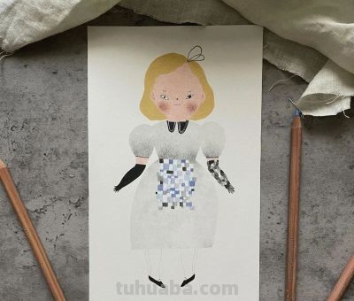 插画丨灵动又十分治愈童趣水彩，小巧可爱的动物插画，超级温馨 - 图画吧TUHUABA