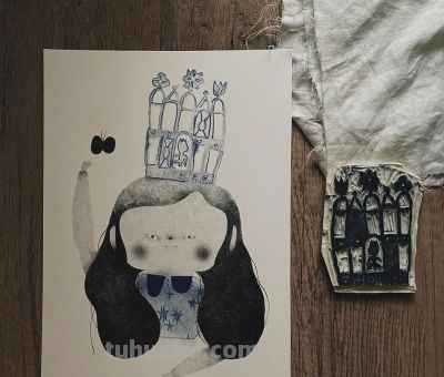 插画丨灵动又十分治愈童趣水彩，小巧可爱的动物插画，超级温馨 - 图画吧TUHUABA