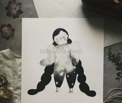 插画丨灵动又十分治愈童趣水彩，小巧可爱的动物插画，超级温馨 - 图画吧TUHUABA