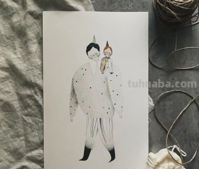 插画丨灵动又十分治愈童趣水彩，小巧可爱的动物插画，超级温馨 - 图画吧TUHUABA