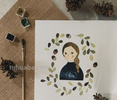 插画丨灵动又十分治愈童趣水彩，小巧可爱的动物插画，超级温馨 - 图画吧TUHUABA