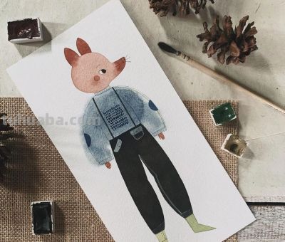 插画丨灵动又十分治愈童趣水彩，小巧可爱的动物插画，超级温馨 - 图画吧TUHUABA