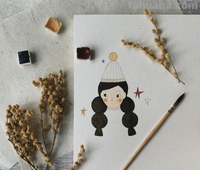 插画丨灵动又十分治愈童趣水彩，小巧可爱的动物插画，超级温馨 - 图画吧TUHUABA