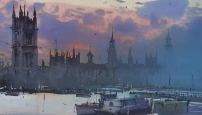 尤金·戈里安的水彩绘画作品 - 图画吧TUHUABA