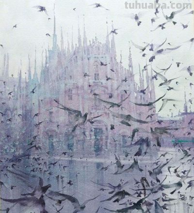 尤金·戈里安的水彩绘画作品 - 图画吧TUHUABA