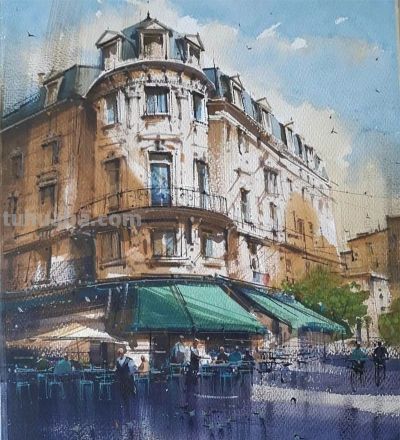 尤金·戈里安的水彩绘画作品 - 图画吧TUHUABA