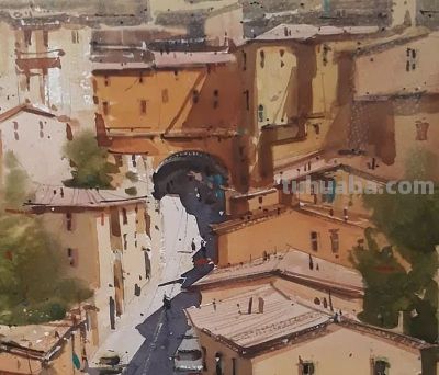 尤金·戈里安的水彩绘画作品 - 图画吧TUHUABA