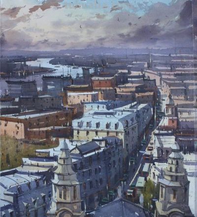 尤金·戈里安的水彩绘画作品 - 图画吧TUHUABA