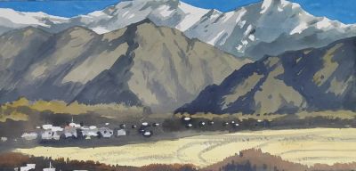 梅 竞 || 《景迈山寨》水彩画作品欣赏 - 图画吧TUHUABA