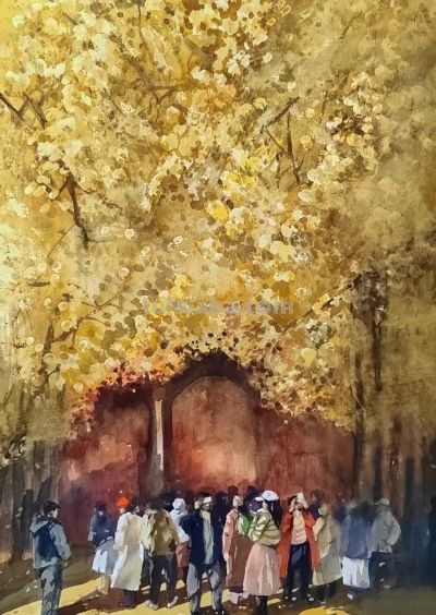 梅 竞 || 《景迈山寨》水彩画作品欣赏 - 图画吧TUHUABA