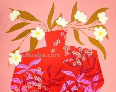 Bailey Schmidt的花卉静物以高饱和的绚丽色彩著称，笔触大胆奔放 - 图画吧TUHUABA