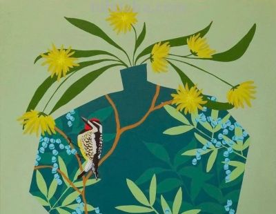 Bailey Schmidt的花卉静物以高饱和的绚丽色彩著称，笔触大胆奔放 - 图画吧TUHUABA