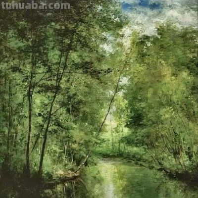 比利时画家塞萨尔·德·科克风景油画作品欣赏 - 图画吧TUHUABA