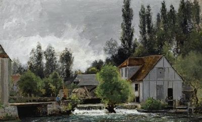 比利时画家塞萨尔·德·科克风景油画作品欣赏 - 图画吧TUHUABA