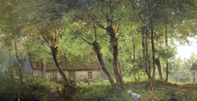 比利时画家塞萨尔·德·科克风景油画作品欣赏 - 图画吧TUHUABA