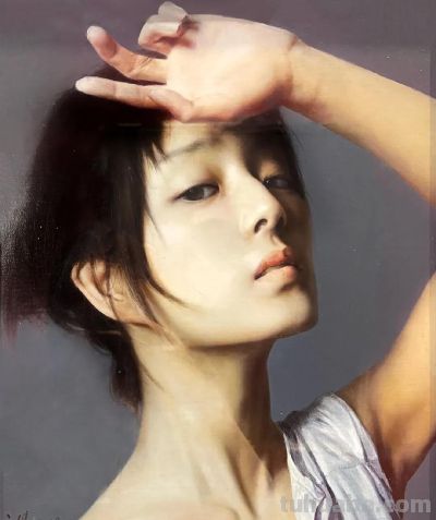 留学法国十年的央美教授李文涛写实人物油画欣赏 - 图画吧TUHUABA