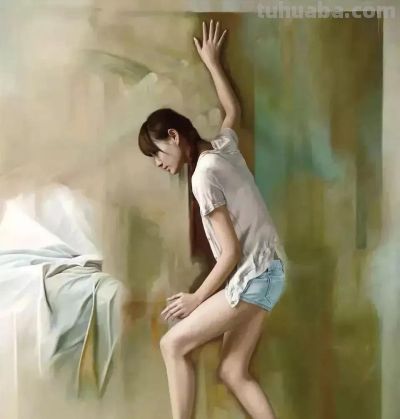 留学法国十年的央美教授李文涛写实人物油画欣赏 - 图画吧TUHUABA