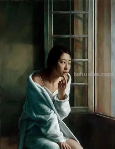 留学法国十年的央美教授李文涛写实人物油画欣赏 - 图画吧TUHUABA