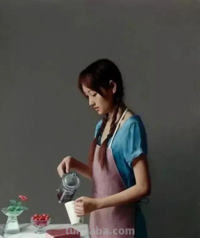 留学法国十年的央美教授李文涛写实人物油画欣赏 - 图画吧TUHUABA